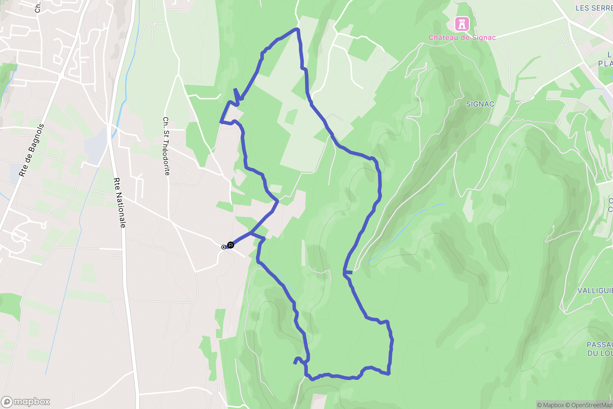Tresques : carte du parcours de randonnée - France