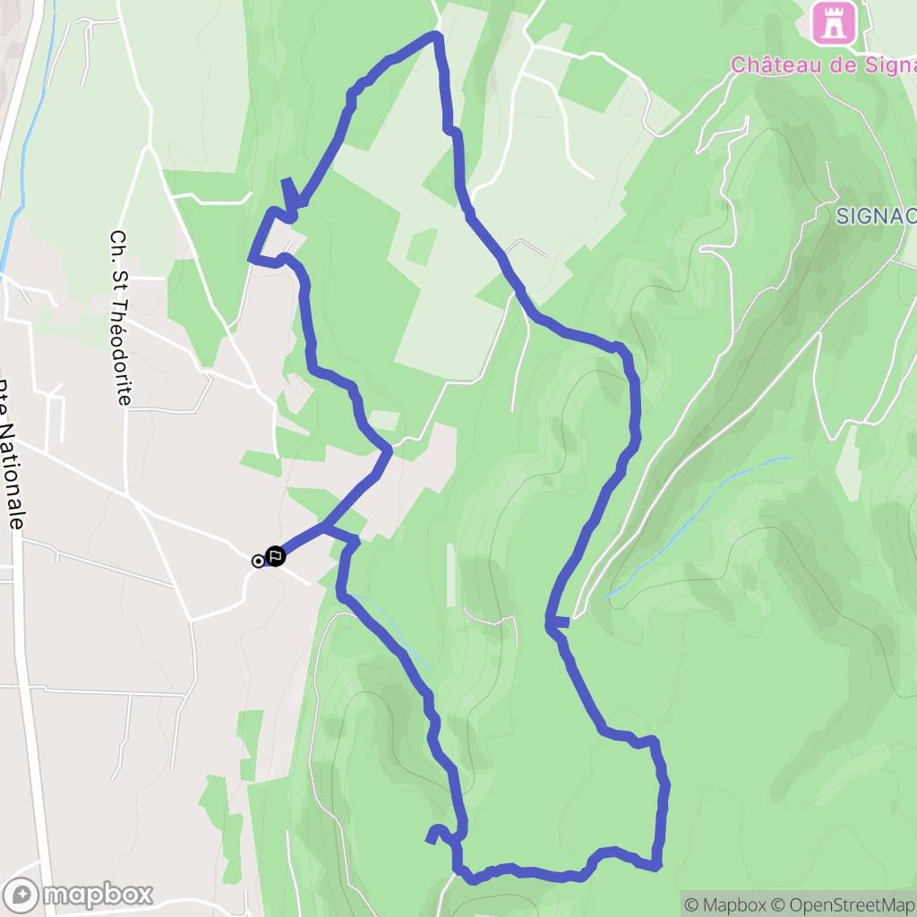 Tresques : carte du parcours de randonnée - France