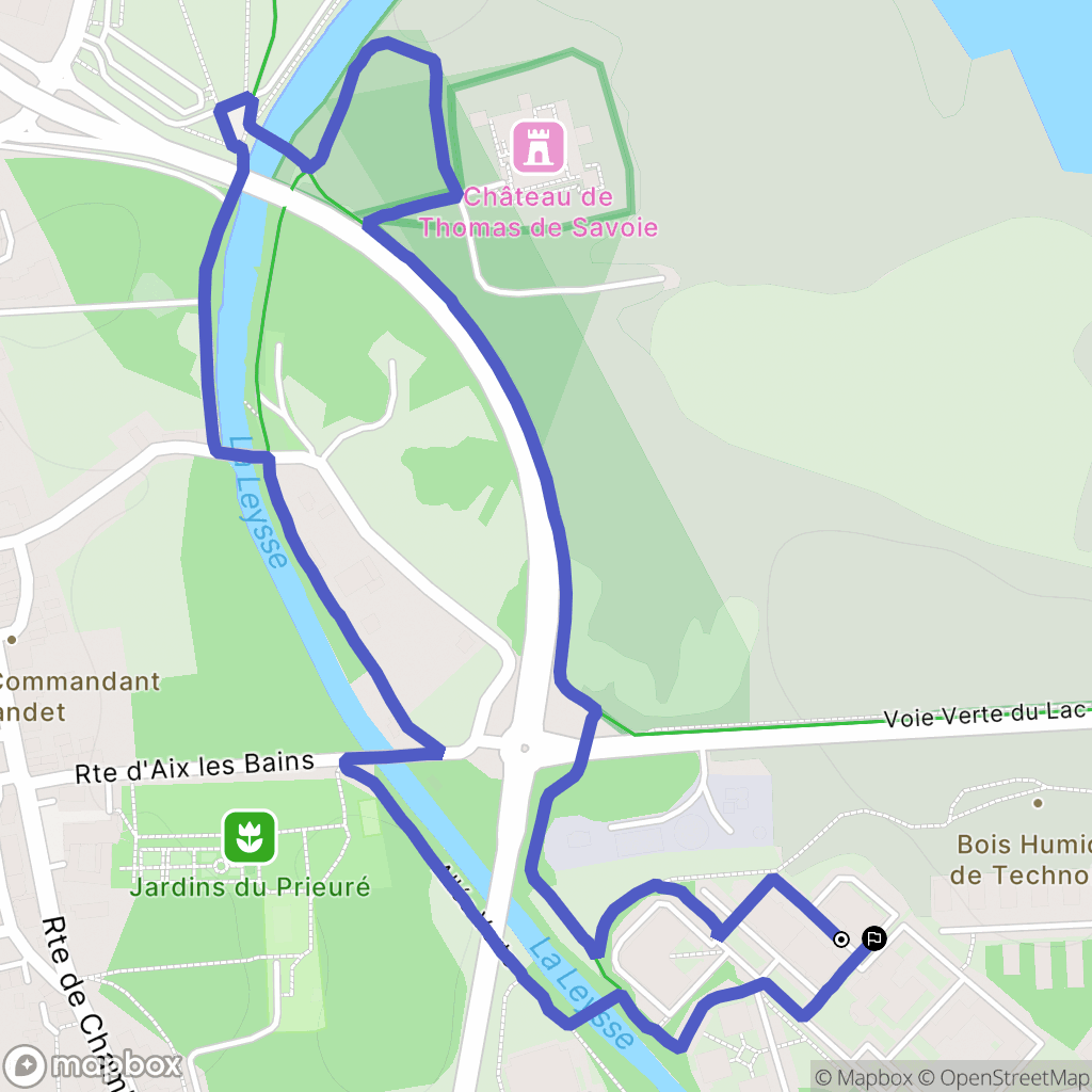 Le Bourget-du-Lac : carte du parcours de randonnée - France