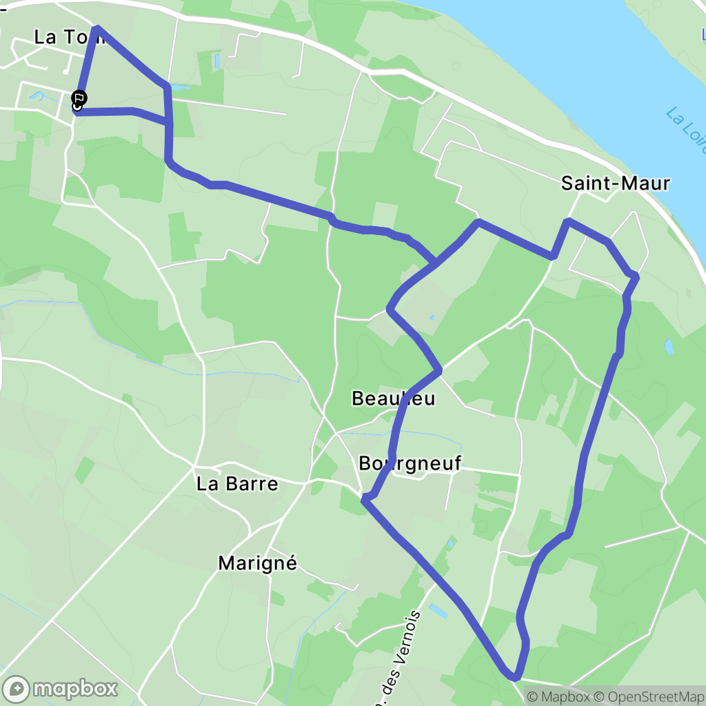 Brissac Loire Aubance : carte du parcours de randonnée - France
