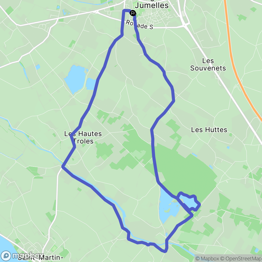 Longué-Jumelles : carte du parcours de randonnée - France