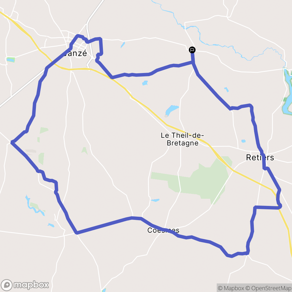 Essé : carte du parcours de randonnée - France