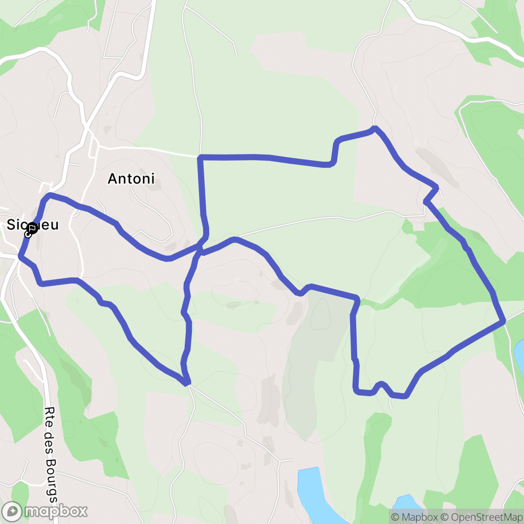 Siccieu-Saint-Julien-et-Carisieu : carte du parcours de randonnée - France