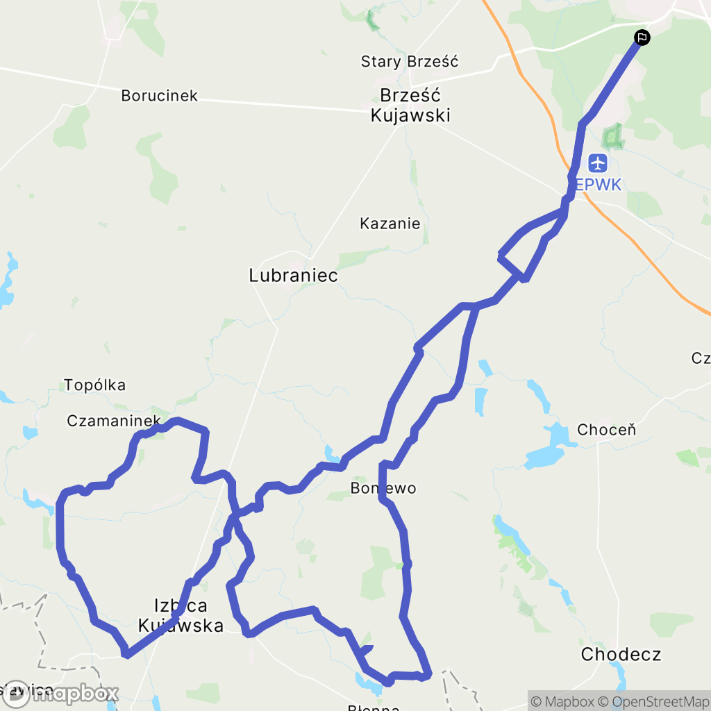 Włocławek: mapa trasy - Poland