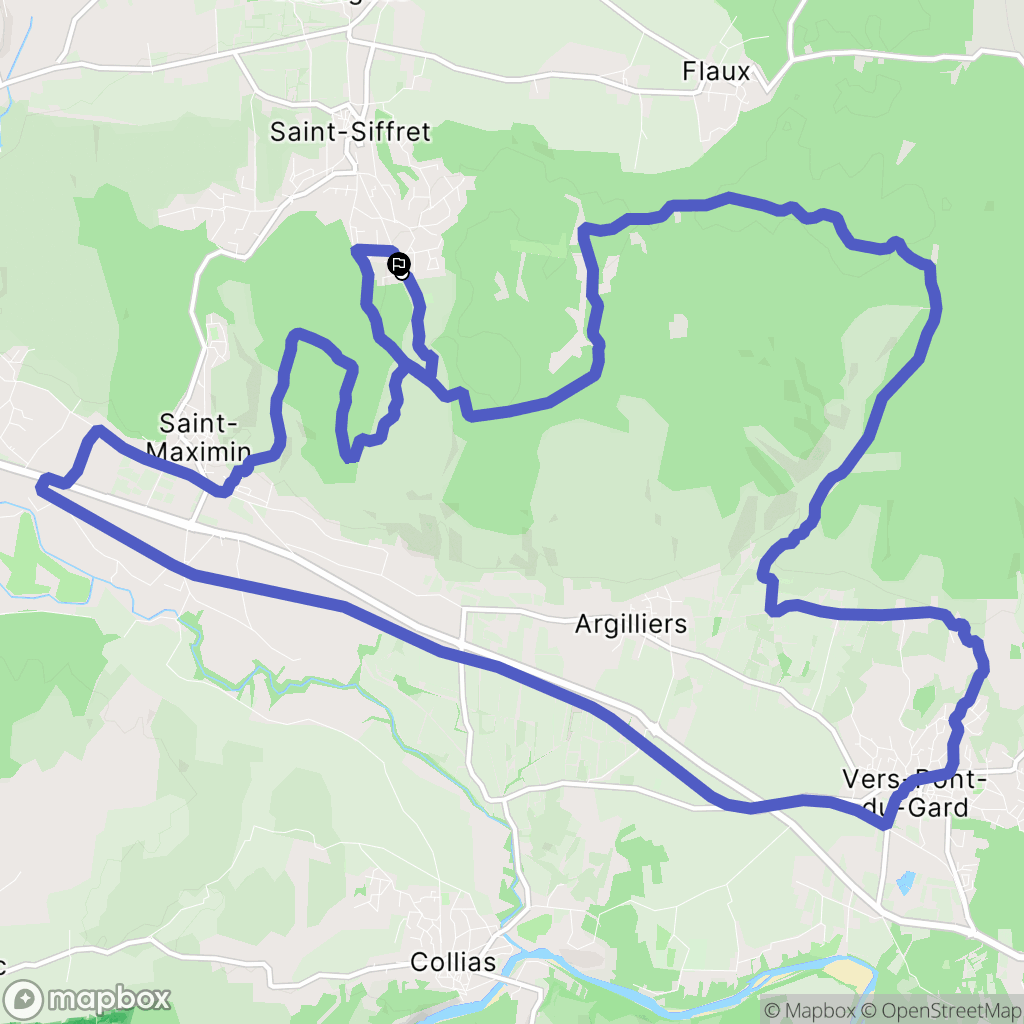 Saint-Siffret : carte du parcours de randonnée - France