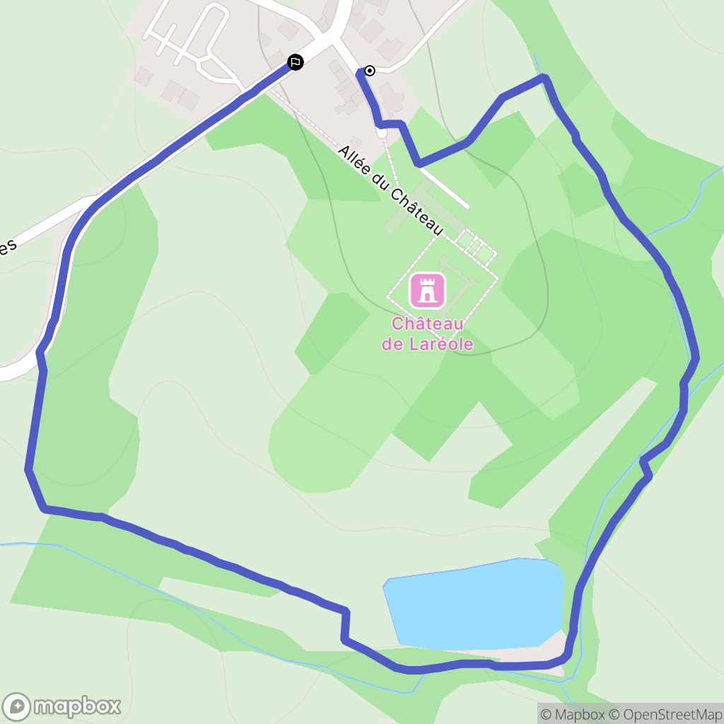 Laréole : carte du parcours de randonnée - France