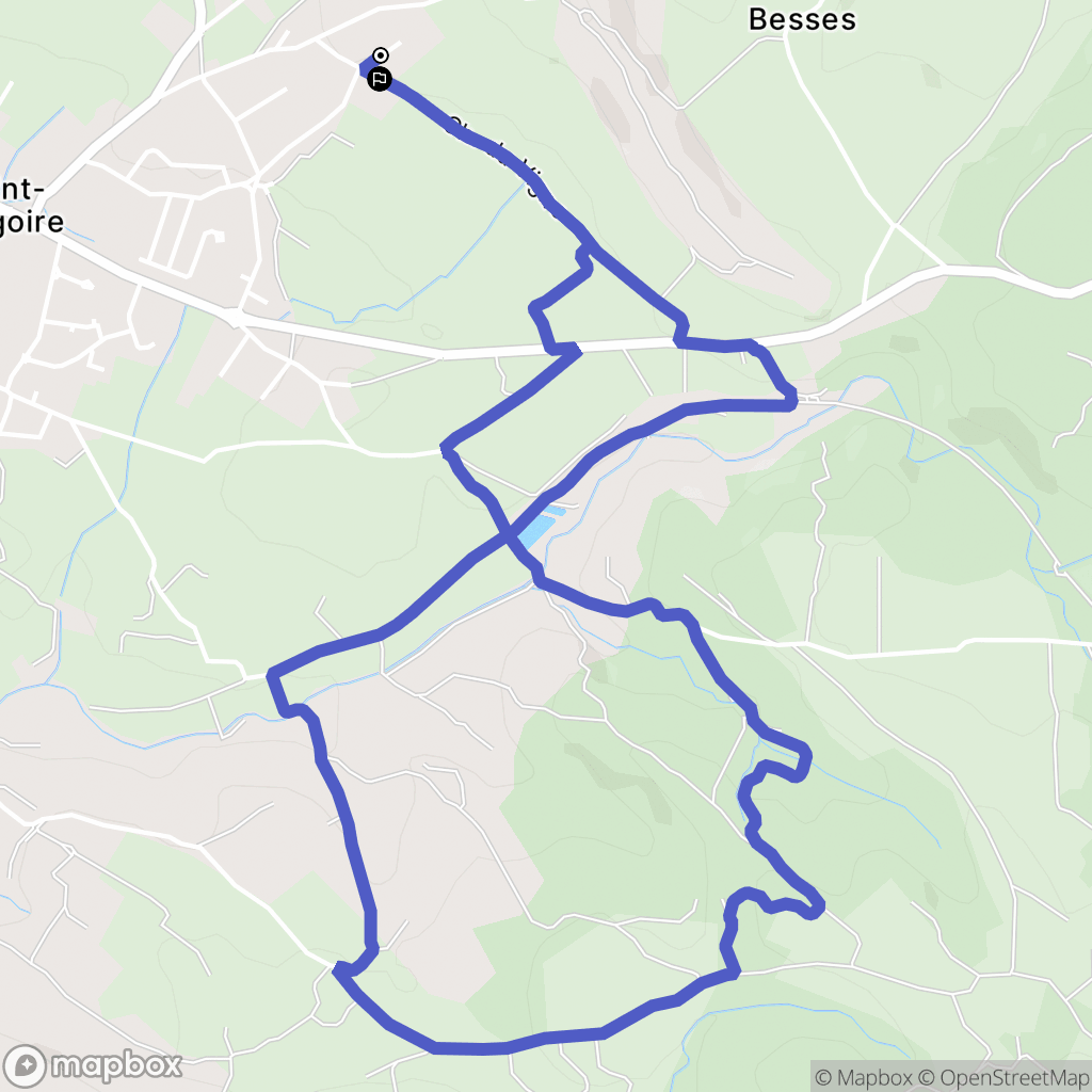 Saint-Pargoire : carte du parcours de randonnée - France