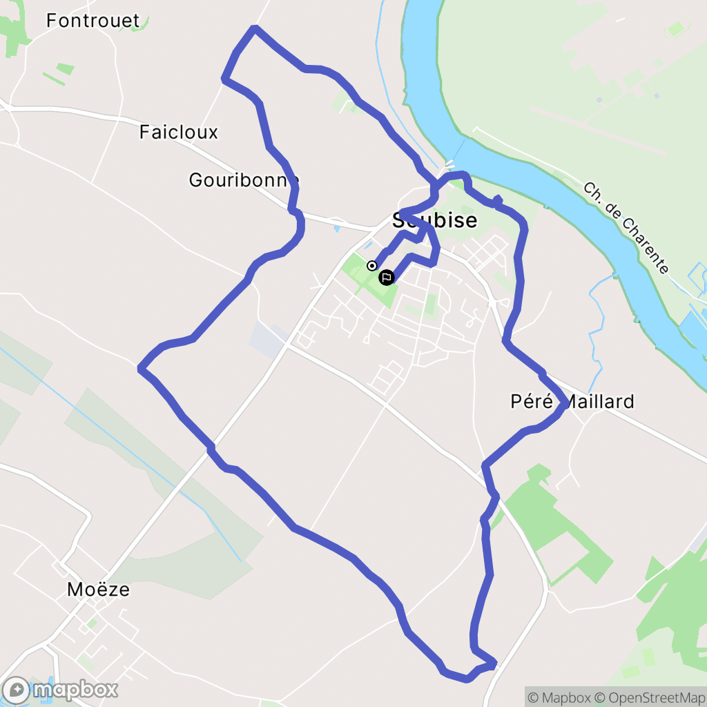 Soubise : carte du parcours de randonnée - France