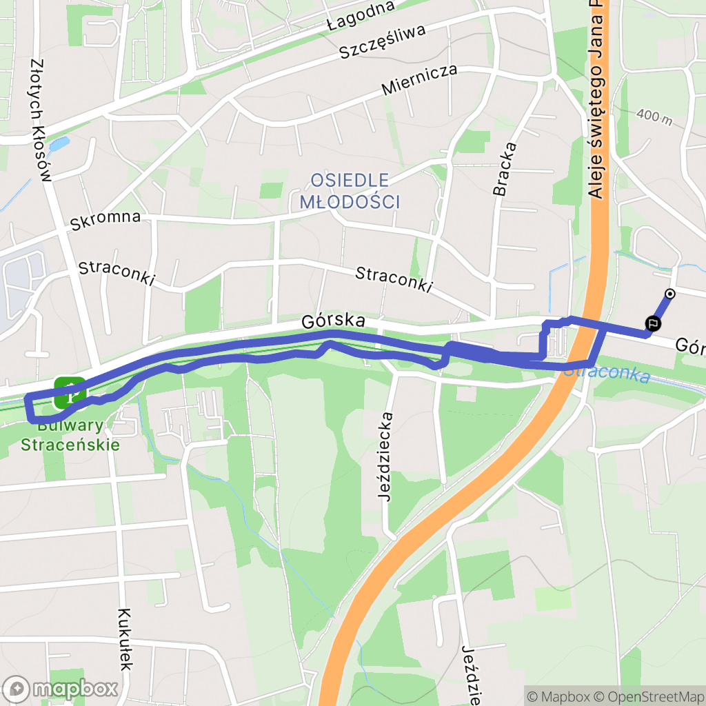 Bielsko-Biała: mapa trasy - Poland