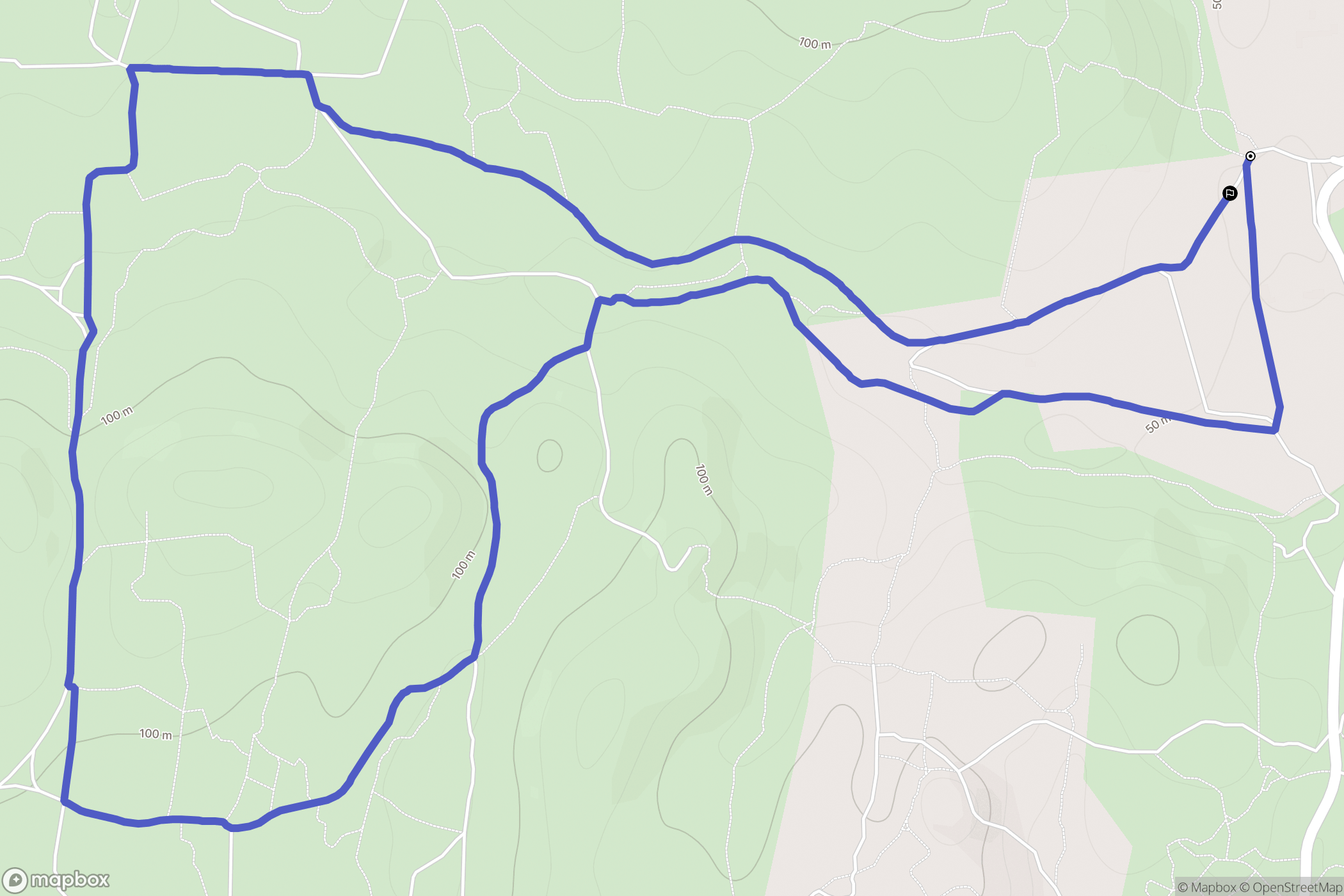 Aramon : carte du parcours de randonnée - France