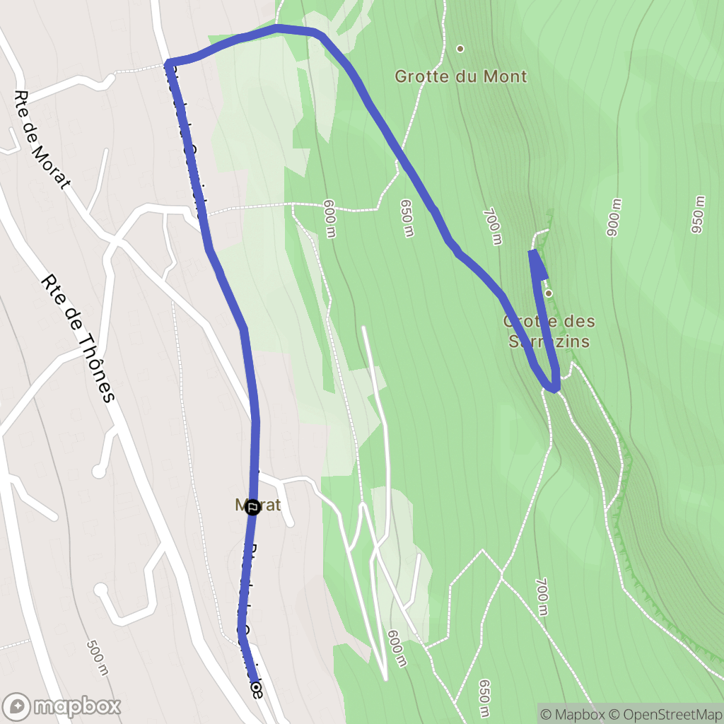 Veyrier-du-Lac : carte du parcours de randonnée - France