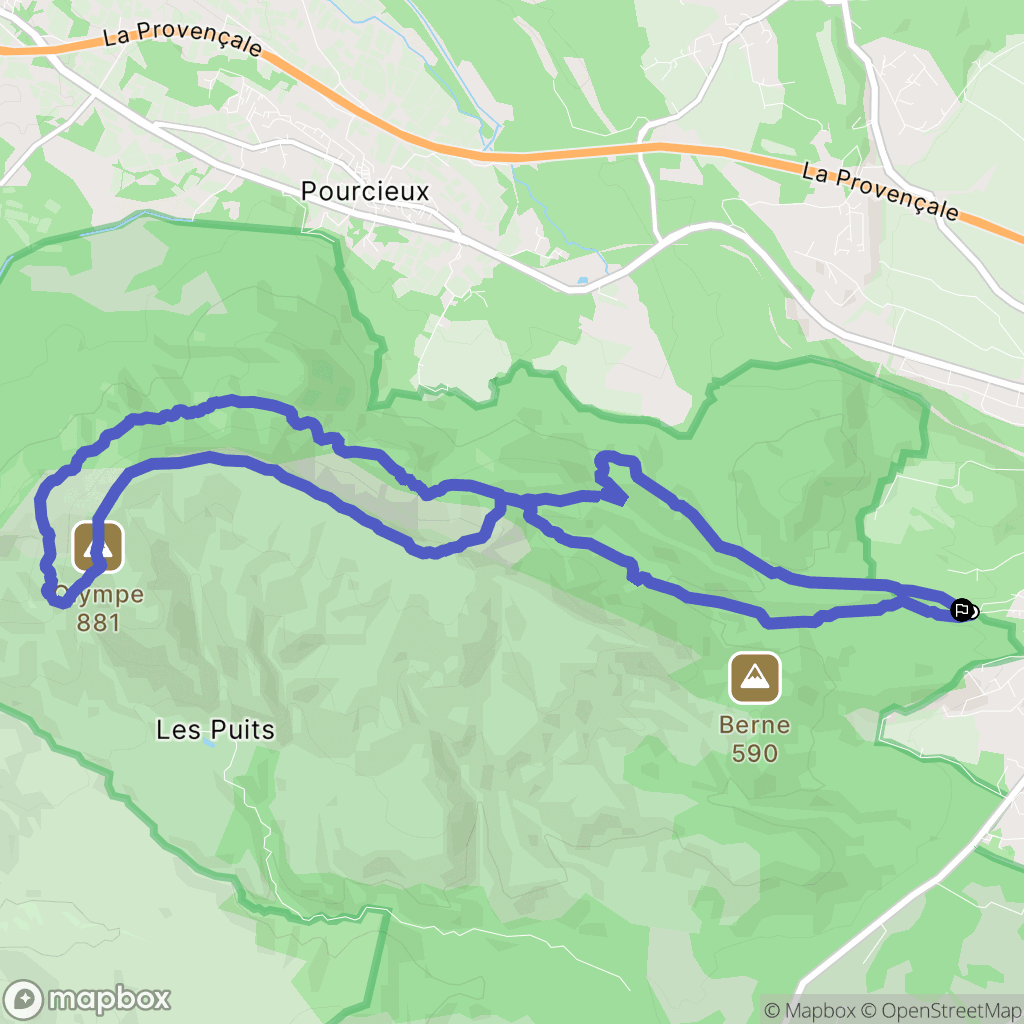 Saint-Maximin-la-Sainte-Baume : carte du parcours de randonnée - France