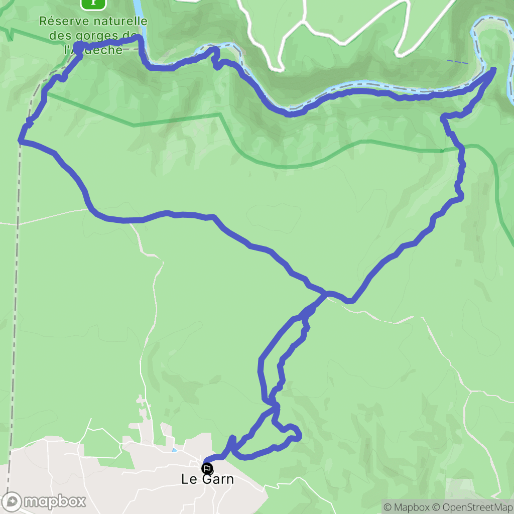 Le Garn : carte du parcours de randonnée - France