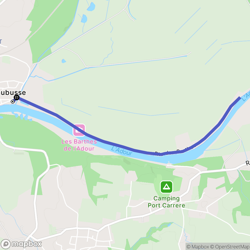 Saubusse : carte du parcours de randonnée - France