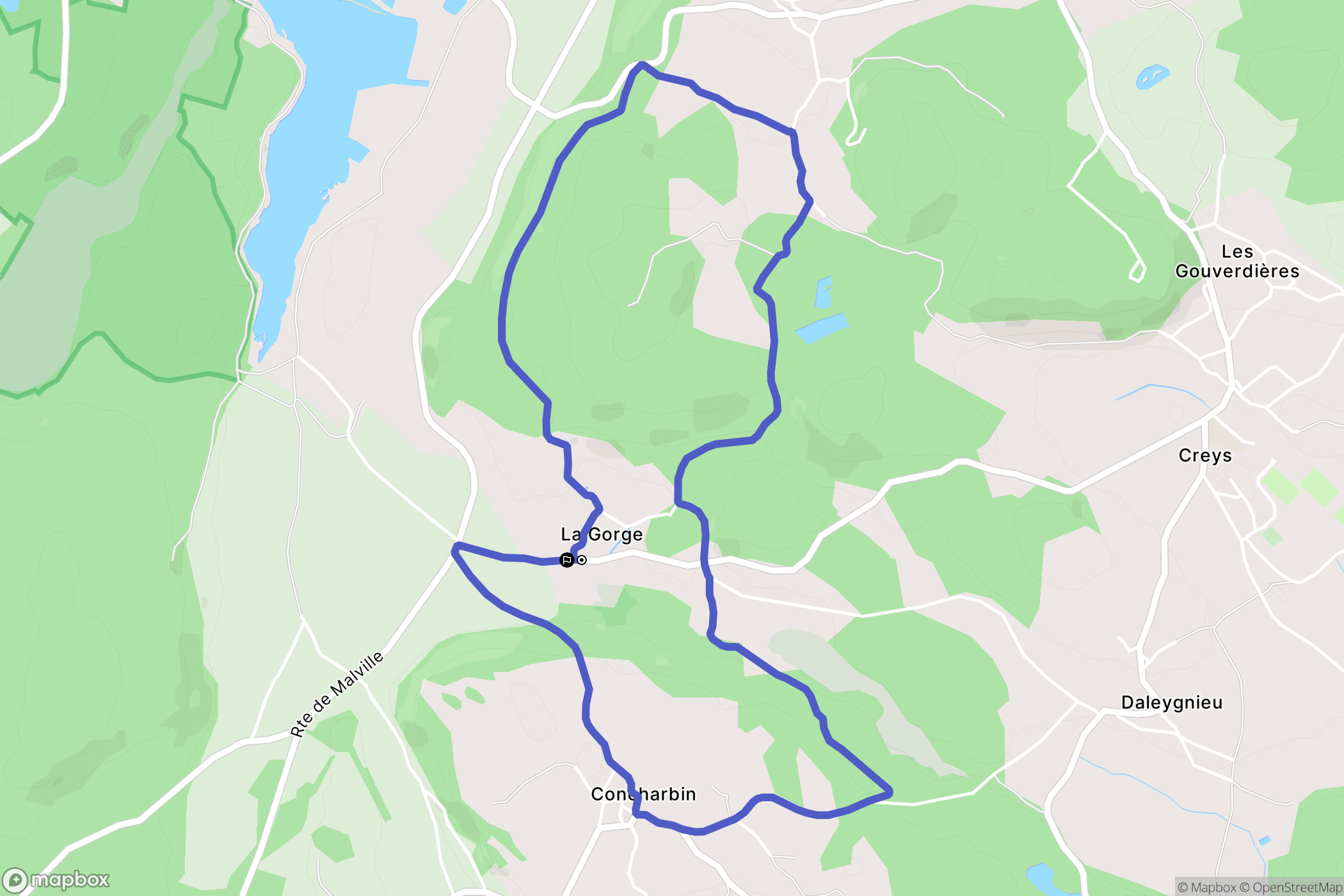 Creys-Mépieu : carte du parcours de randonnée - France