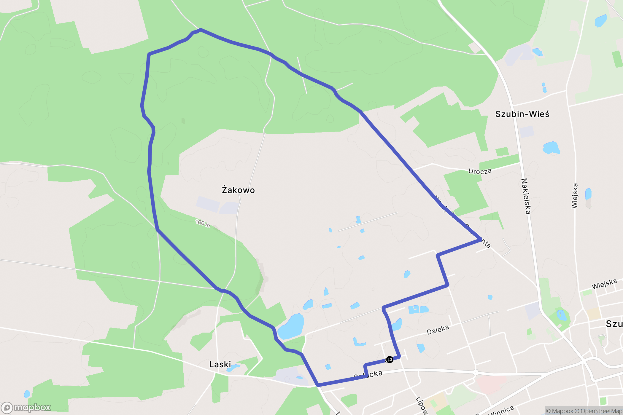 Szubin: mapa trasy - Poland