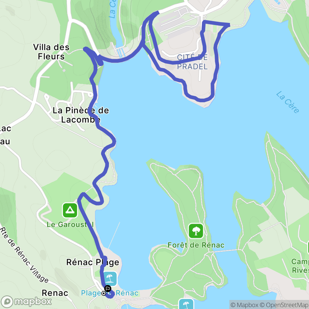 Saint-Gérons : carte du parcours de randonnée - France