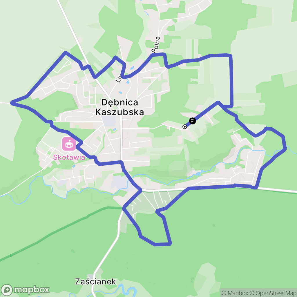 Dębnica Kaszubska: mapa trasy - Poland
