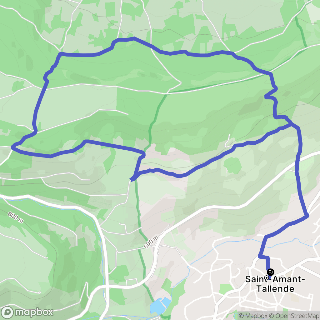 Saint-Amant-Tallende : carte du parcours de randonnée - France