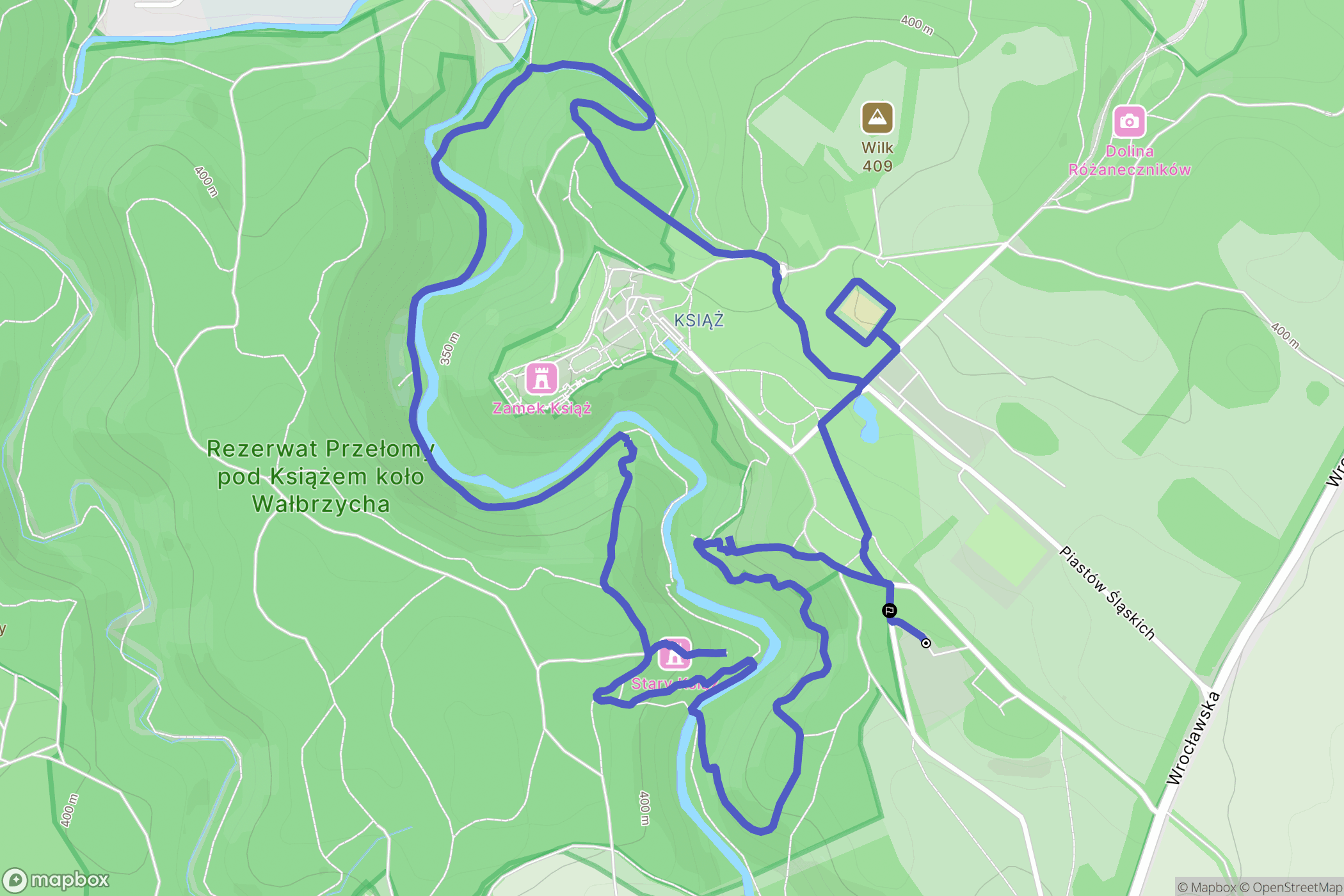 Wałbrzych: mapa trasy - Poland