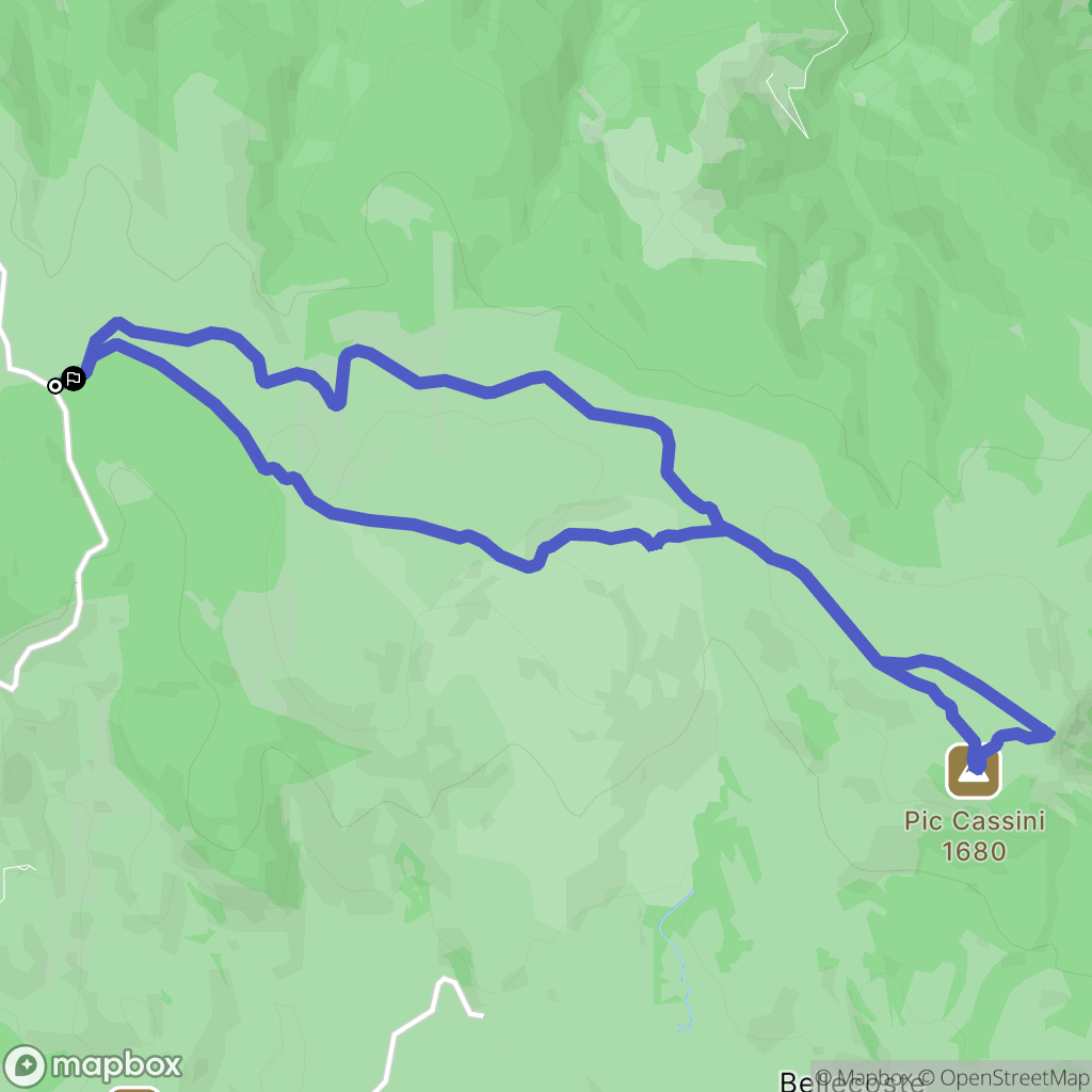 Pont-de-Montvert-Sud-Mont-Lozère : carte du parcours de randonnée - France