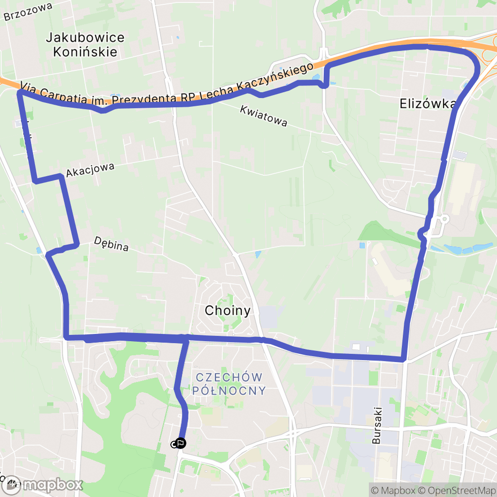 Lublin: mapa trasy - Poland