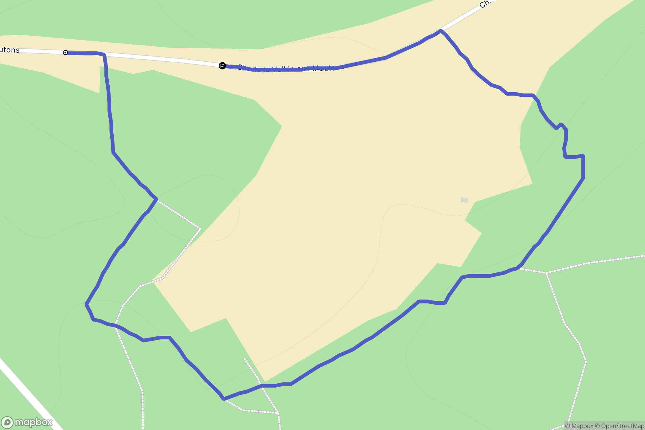 Nemours : carte du parcours de randonnée - France