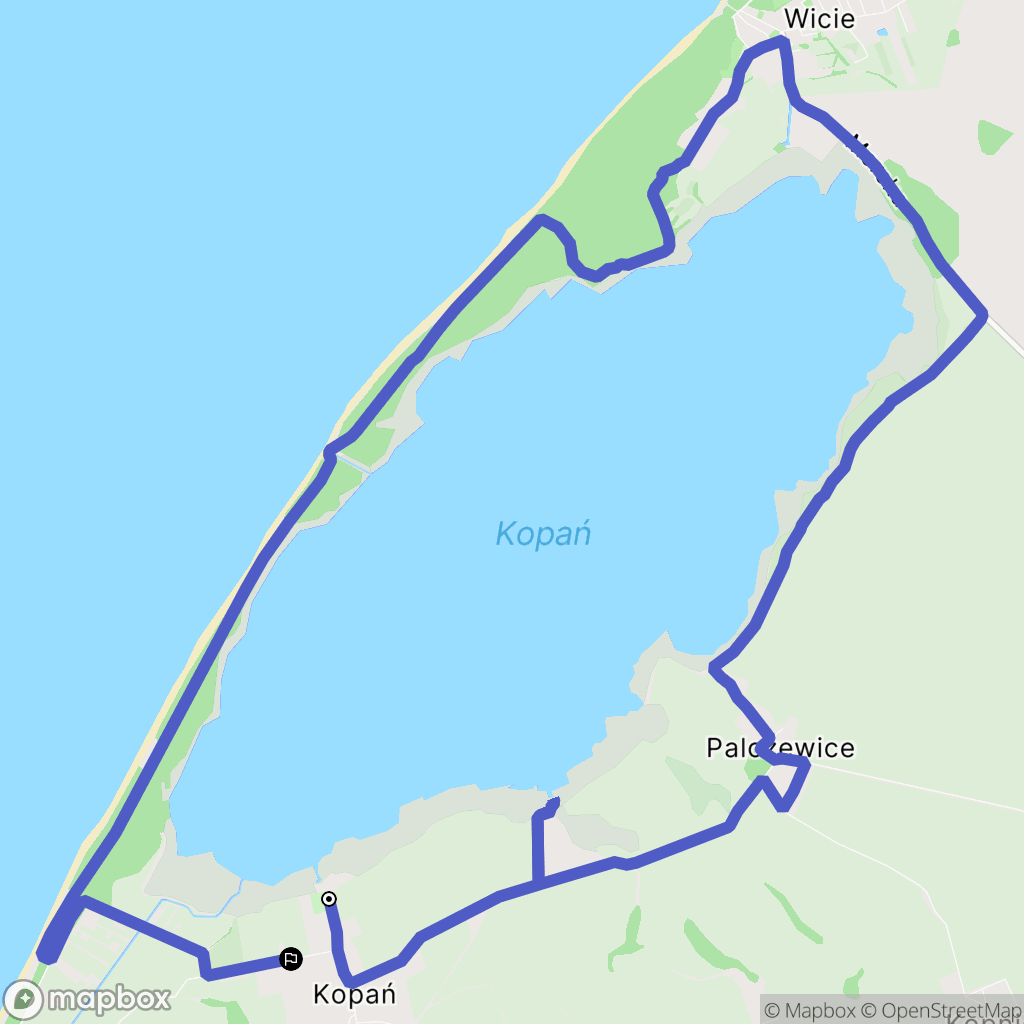 Kopań: mapa trasy - Poland