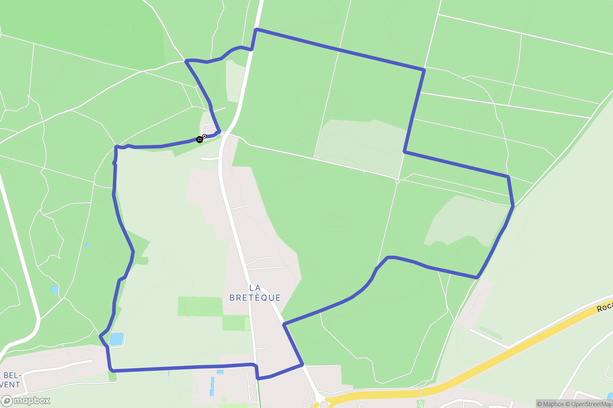 Bois-Guillaume : carte du parcours de randonnée - France