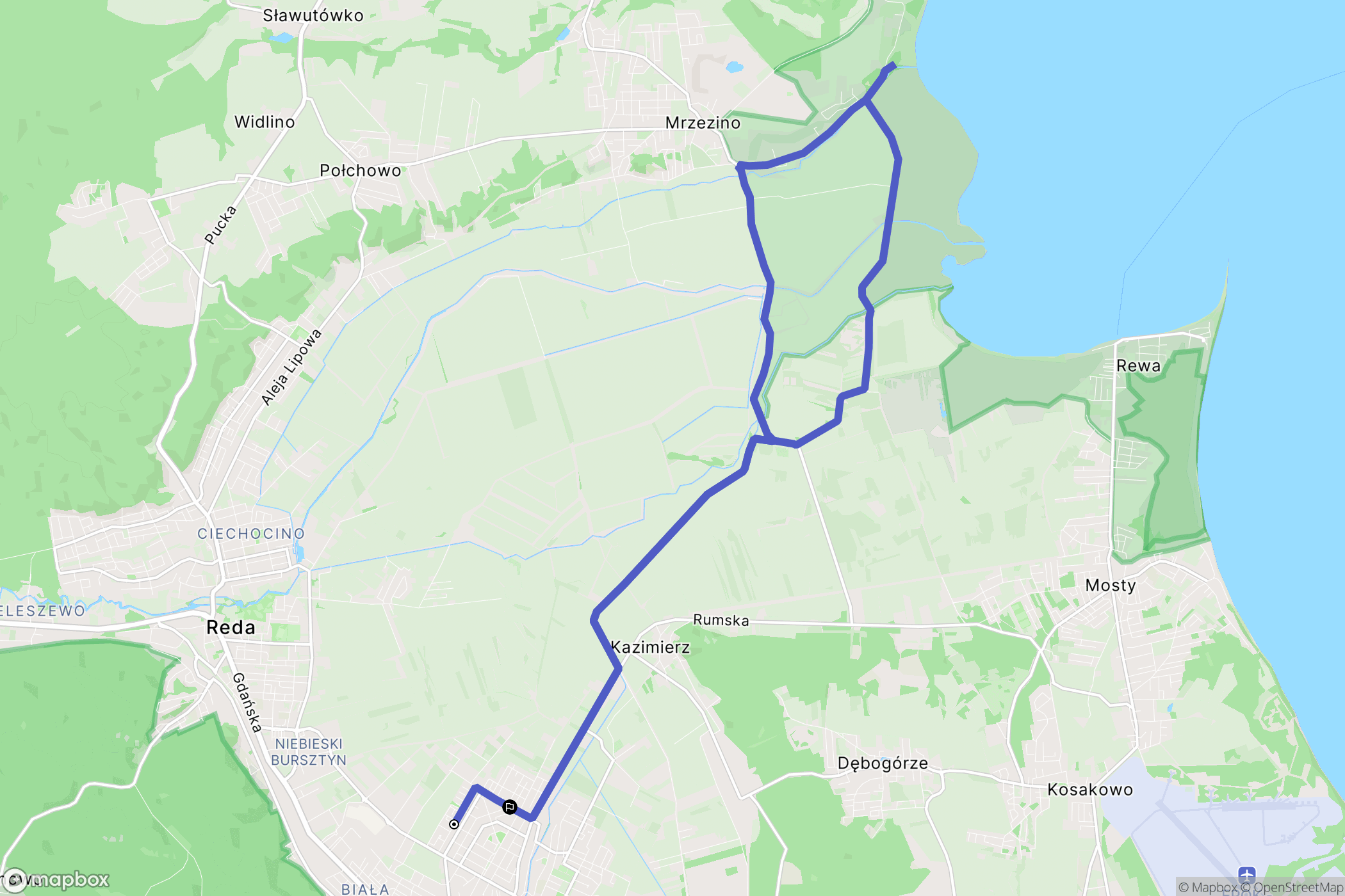 Rumia: mapa trasy - Poland