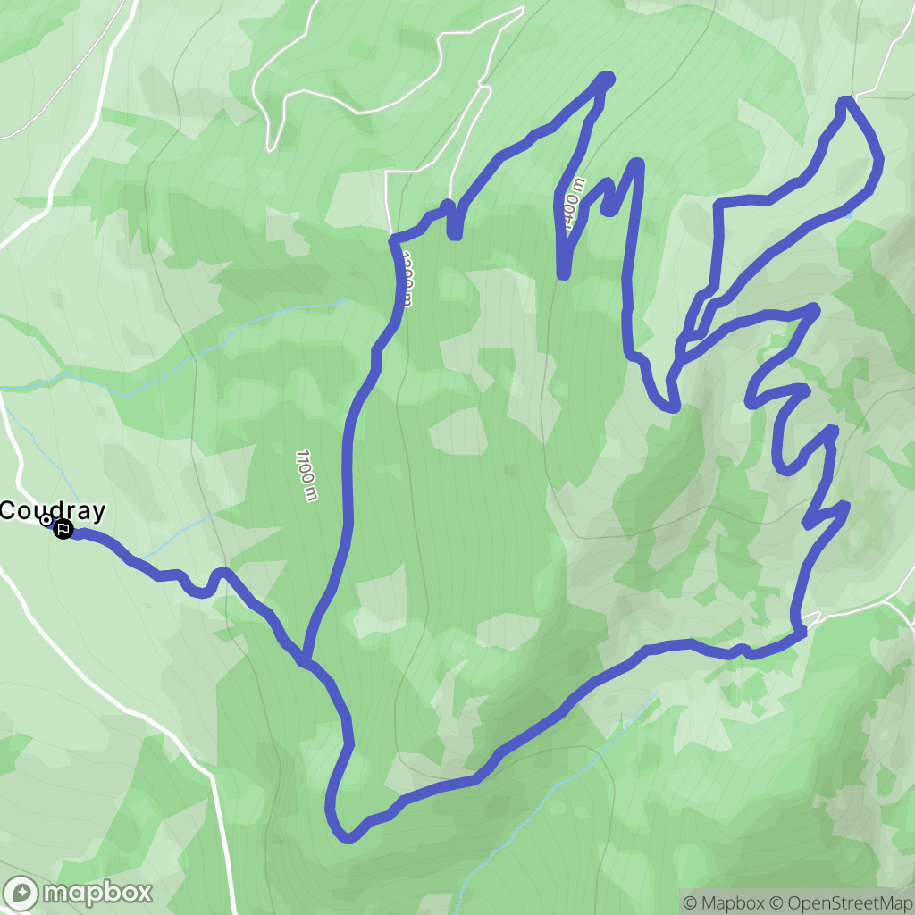Jarsy : carte du parcours de randonnée - France
