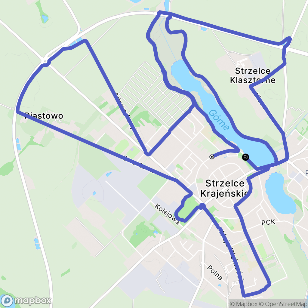 Strzelce Krajeńskie: mapa trasy - Poland