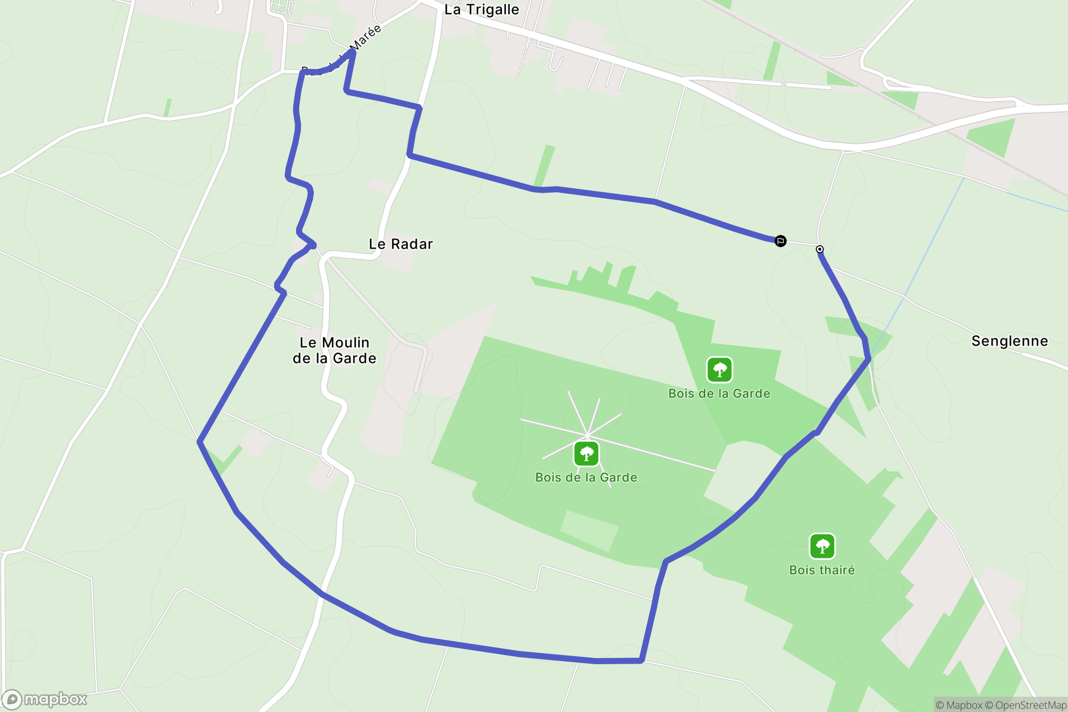 Le Thou : carte du parcours de randonnée - France