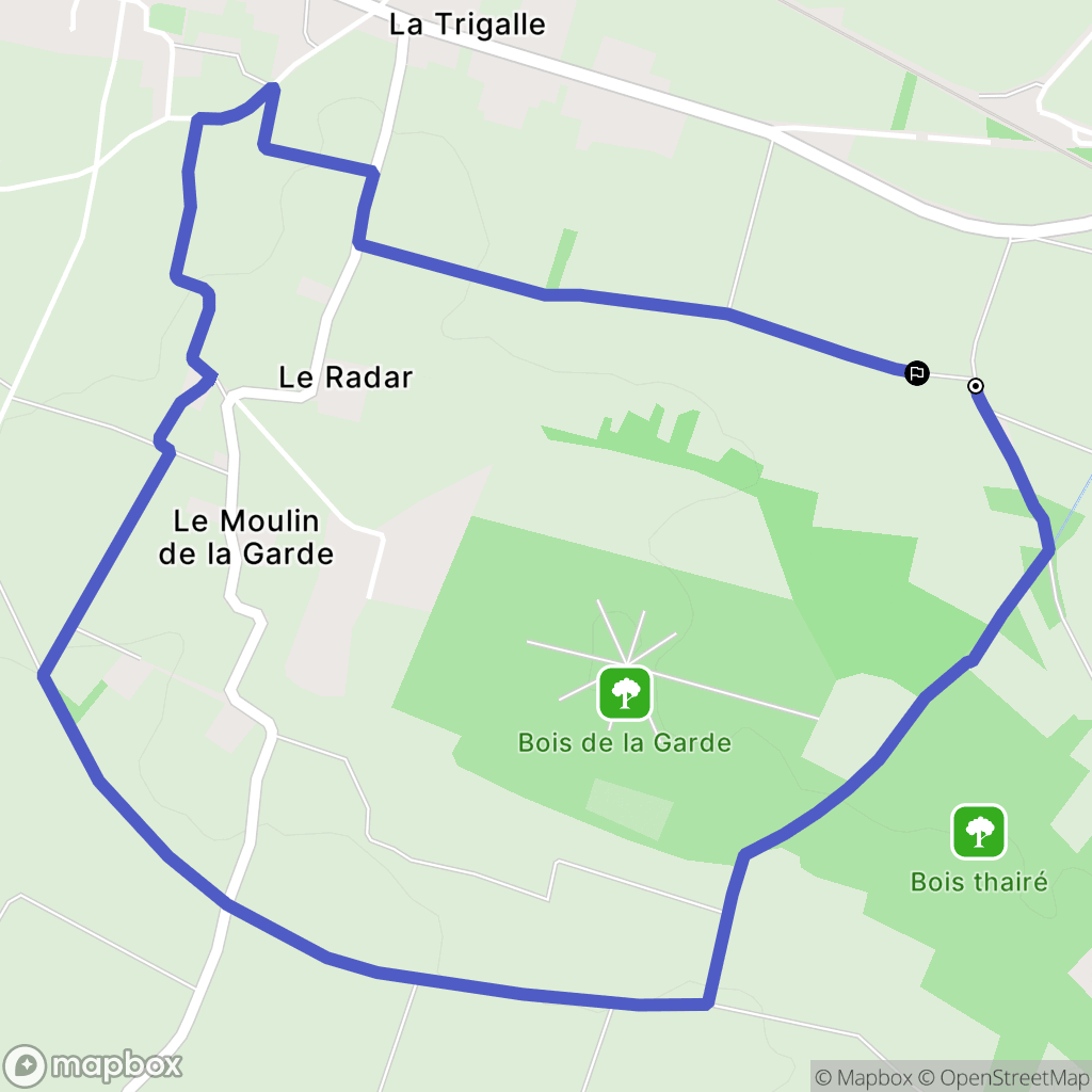 Le Thou : carte du parcours de randonnée - France