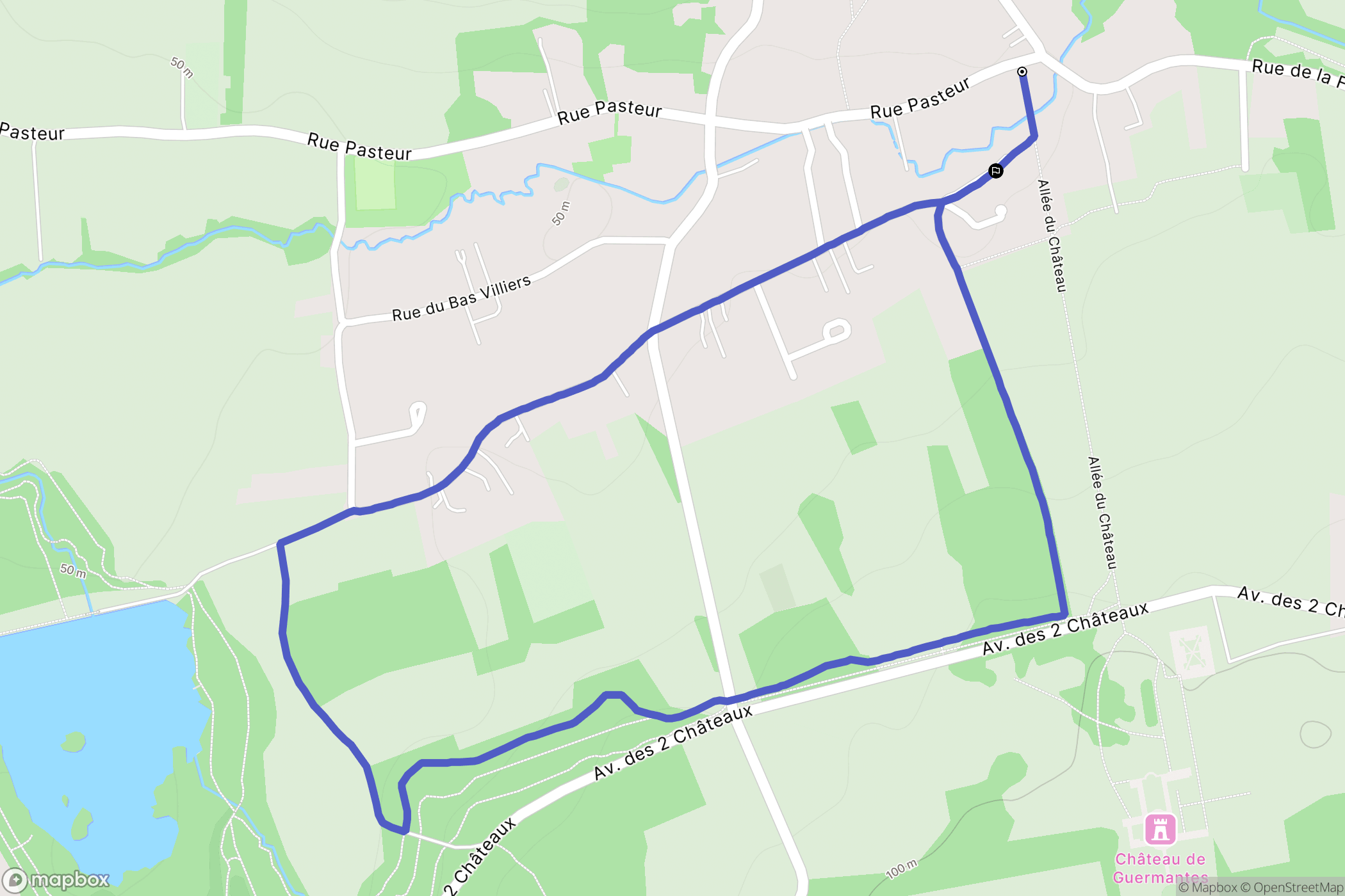 Gouvernes : carte du parcours de randonnée - France