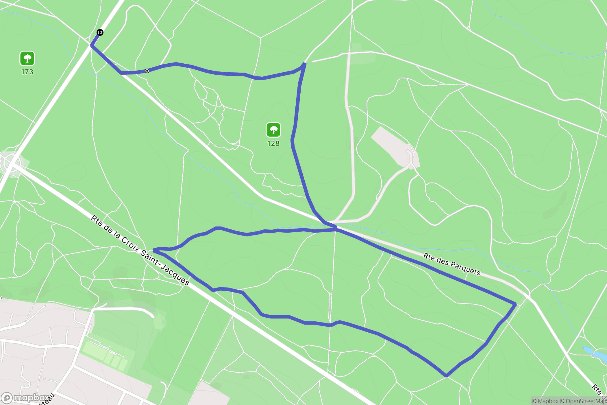 Saint-Leu-la-Forêt : carte du parcours de randonnée - France
