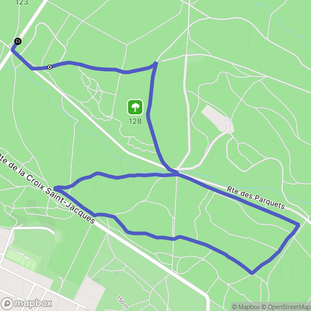 Saint-Leu-la-Forêt : carte du parcours de randonnée - France
