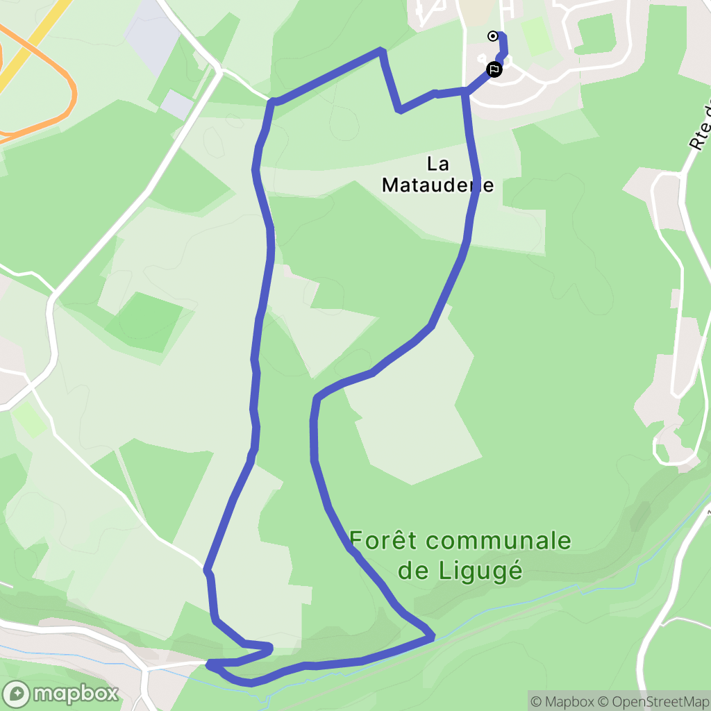 Saint-Benoît : carte du parcours de randonnée - France