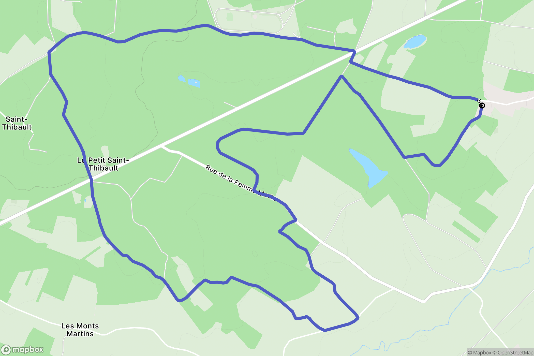 Chevannes : carte du parcours de randonnée - France