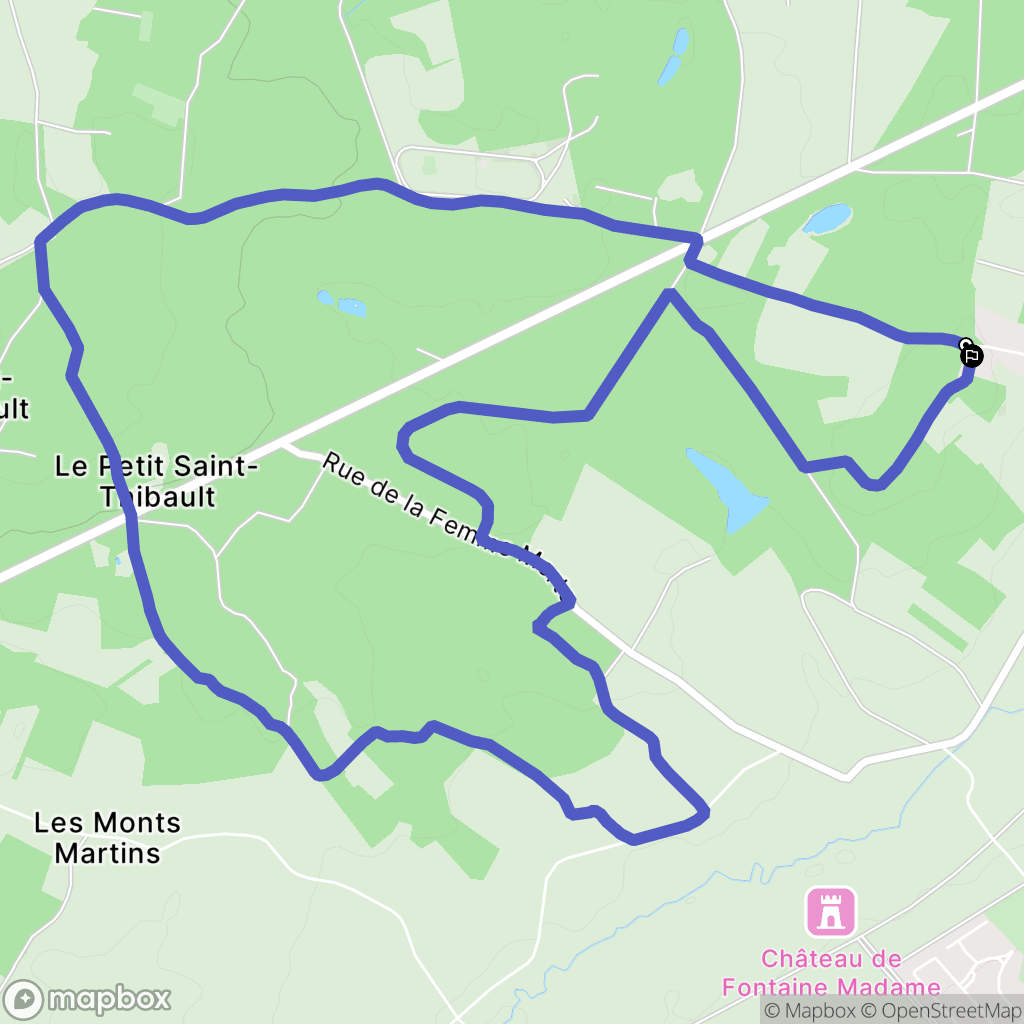 Chevannes : carte du parcours de randonnée - France