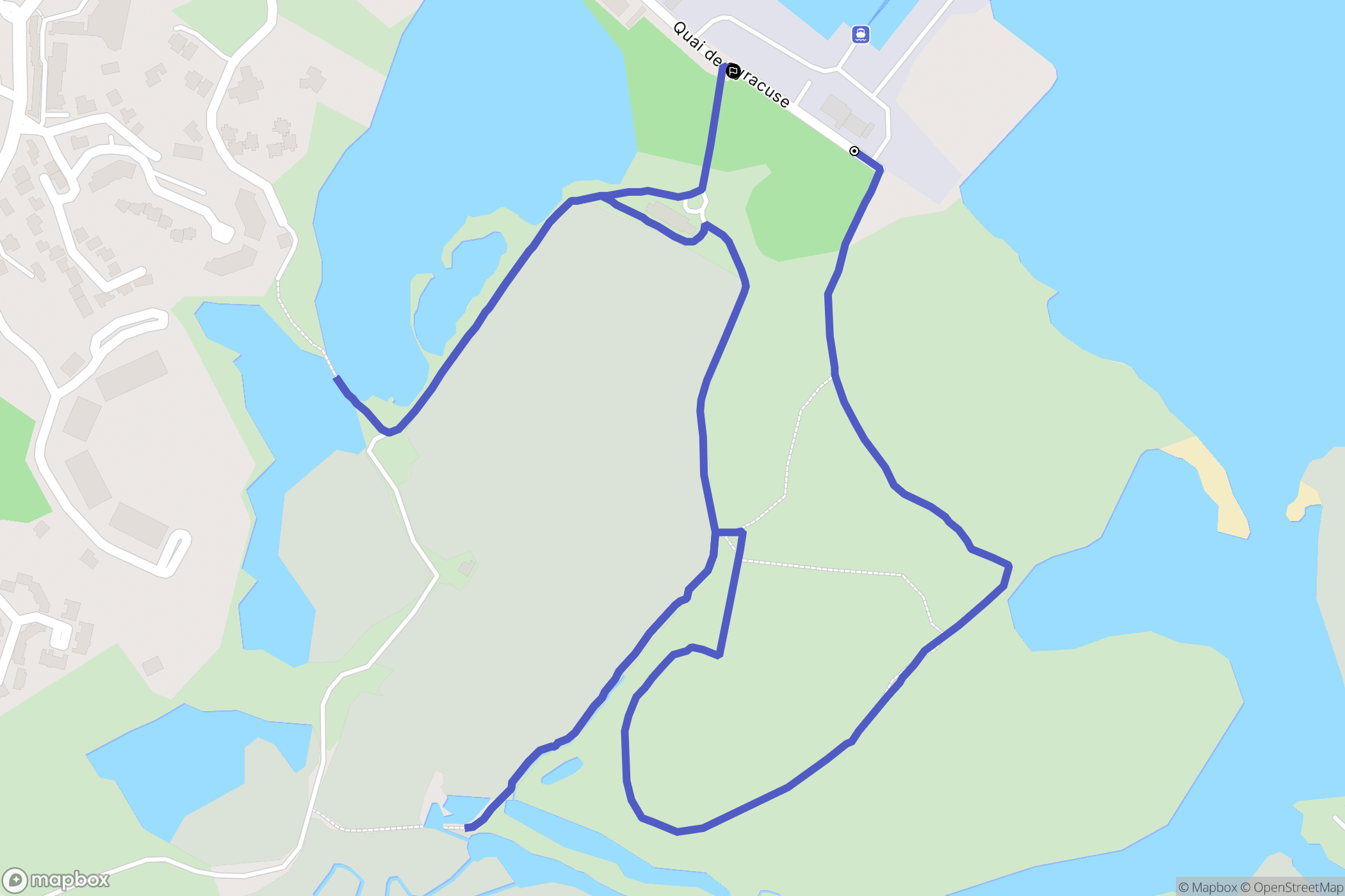 Porto-Vecchio : carte du parcours de randonnée - France
