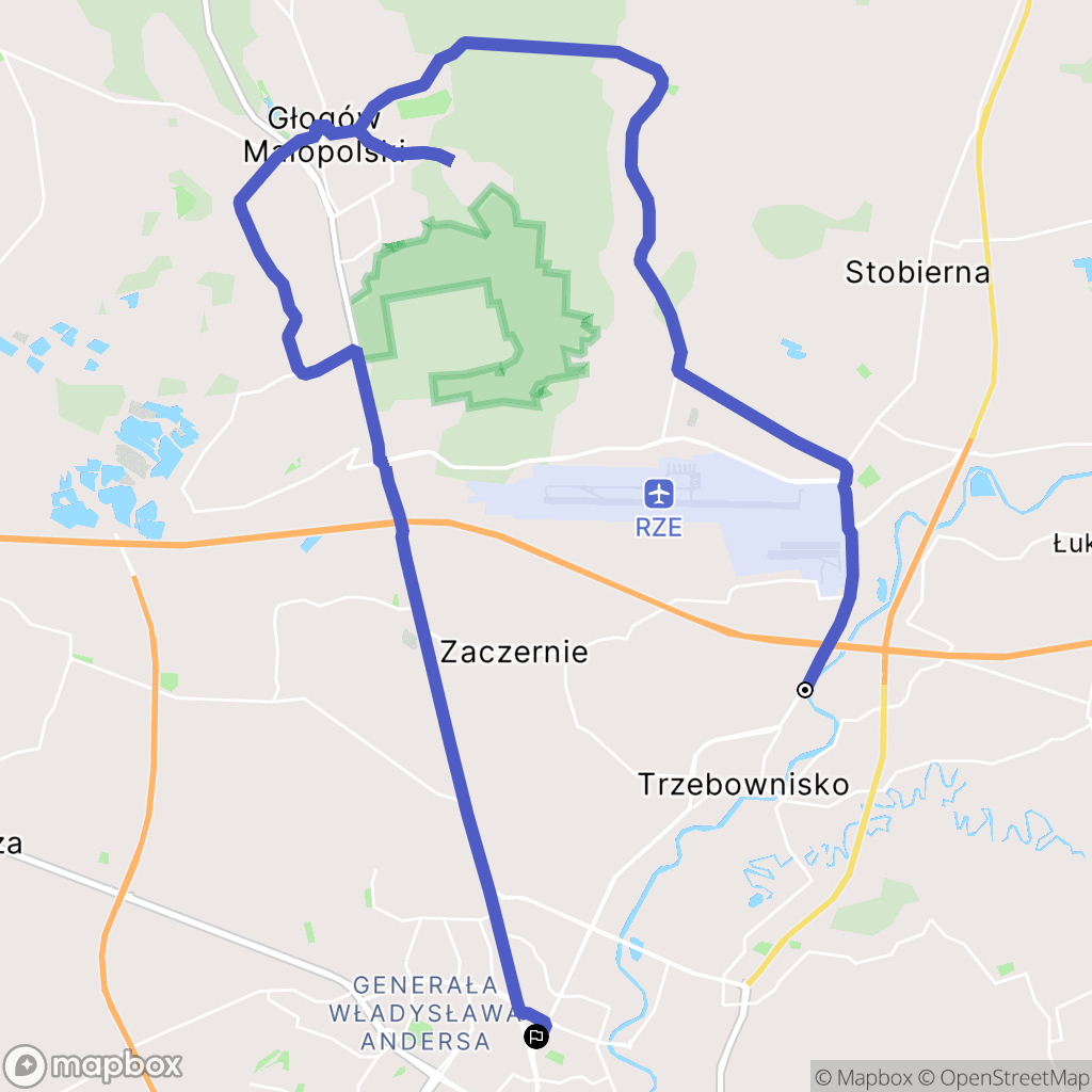 Nowa Wieś: mapa trasy - Poland