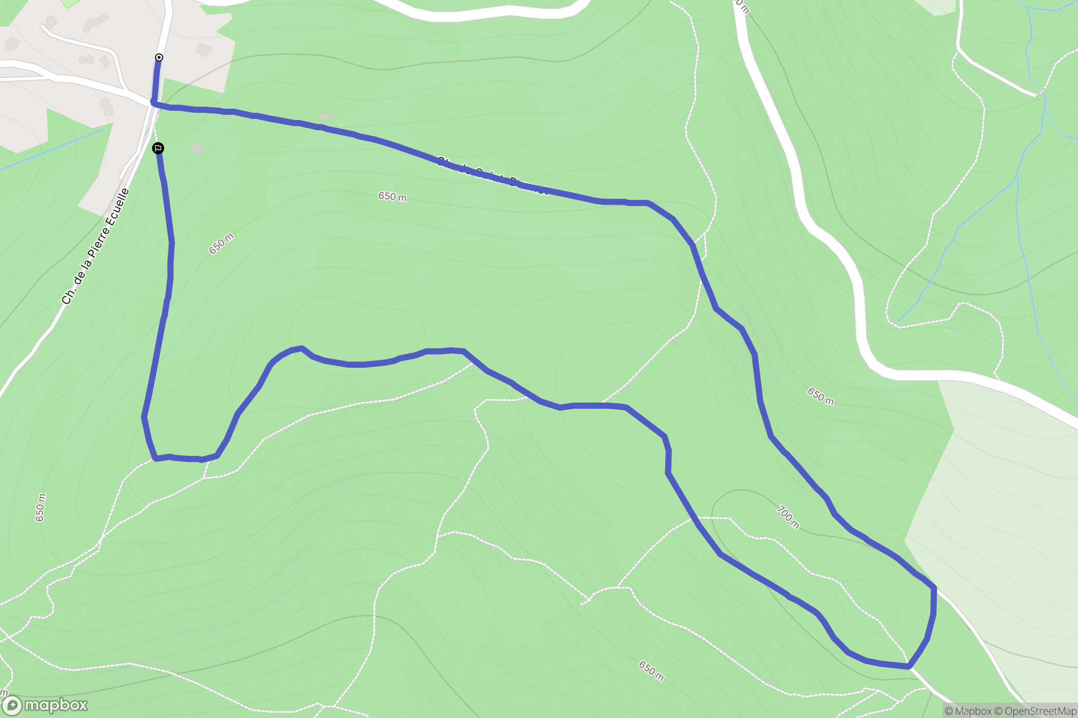 Chevinay : carte du parcours de randonnée - France