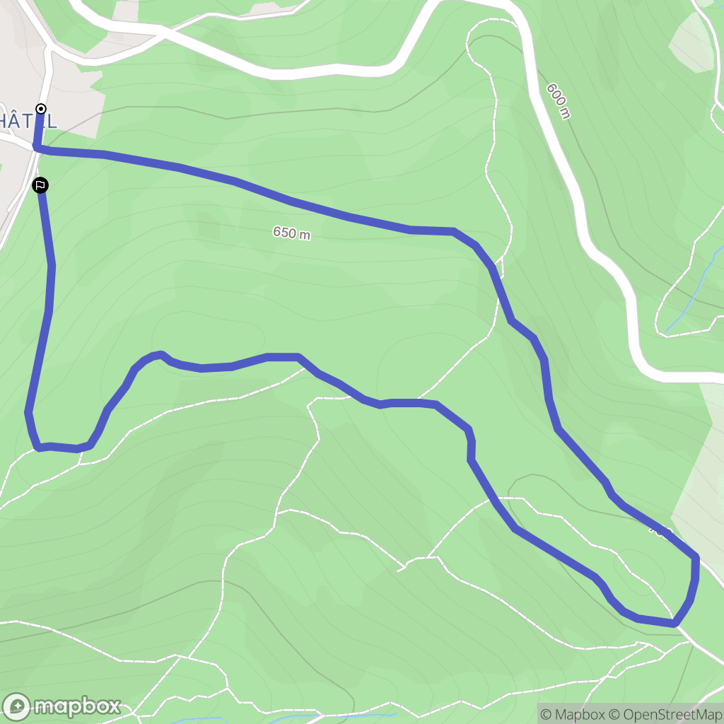 Chevinay : carte du parcours de randonnée - France