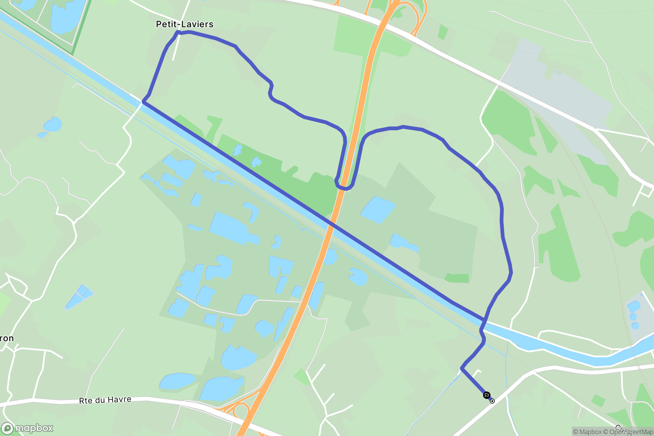 Abbeville : carte du parcours de randonnée - France