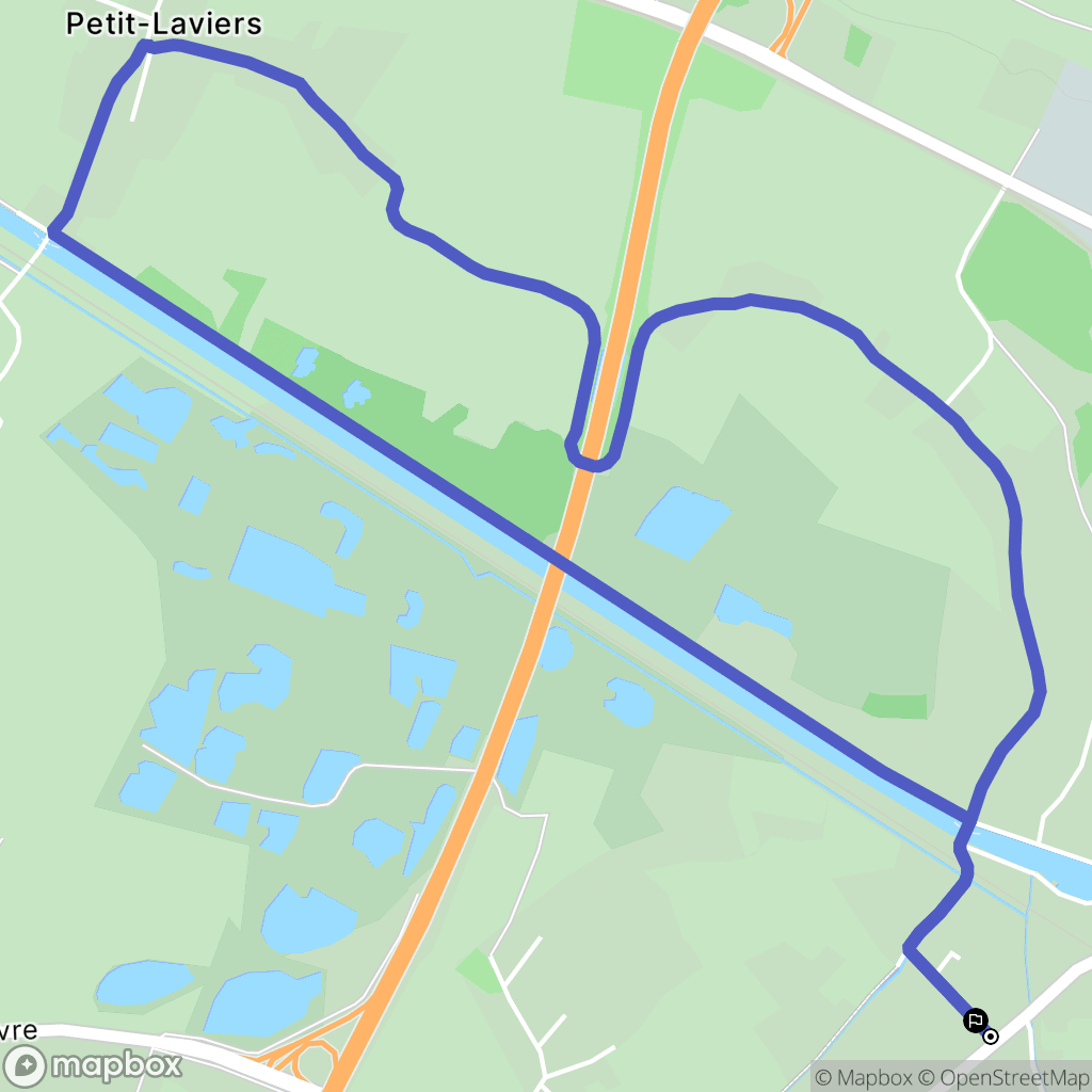 Abbeville : carte du parcours de randonnée - France