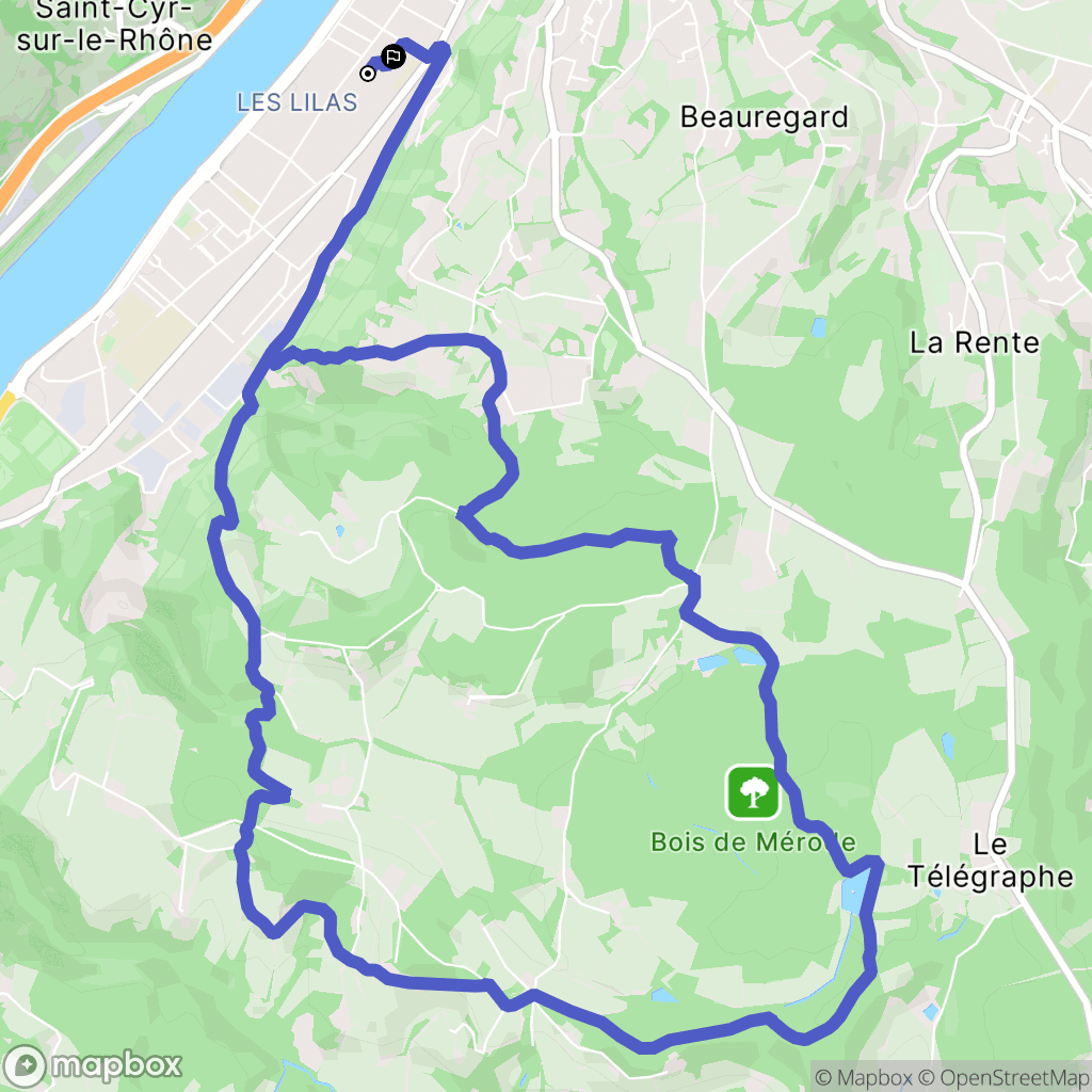 Vienne : carte du parcours de randonnée - France