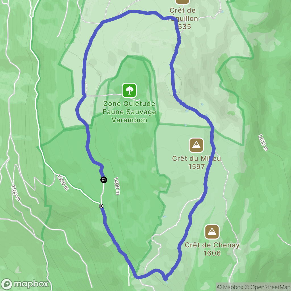 Valserhône : carte du parcours de randonnée - France