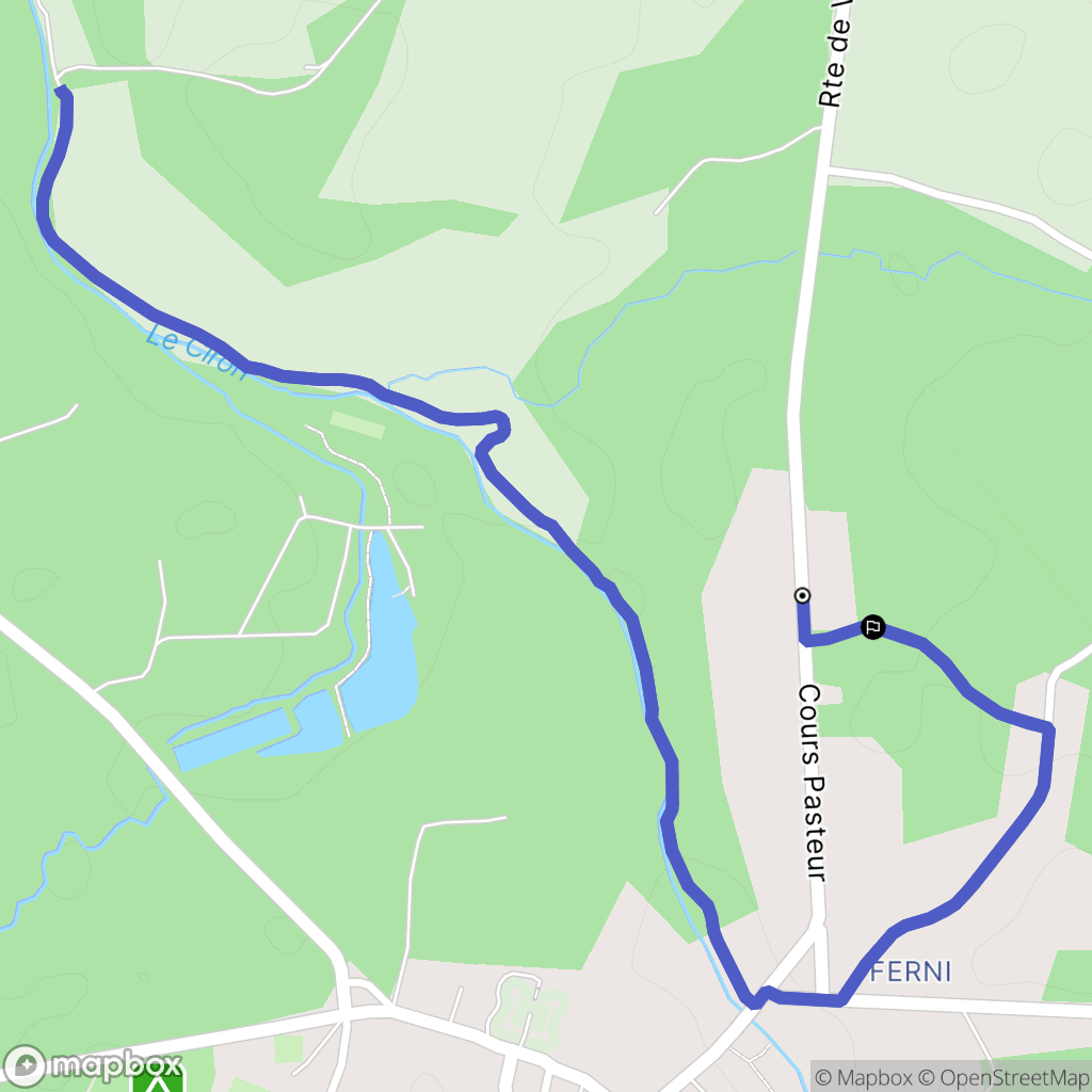 Villandraut : carte du parcours de randonnée - France