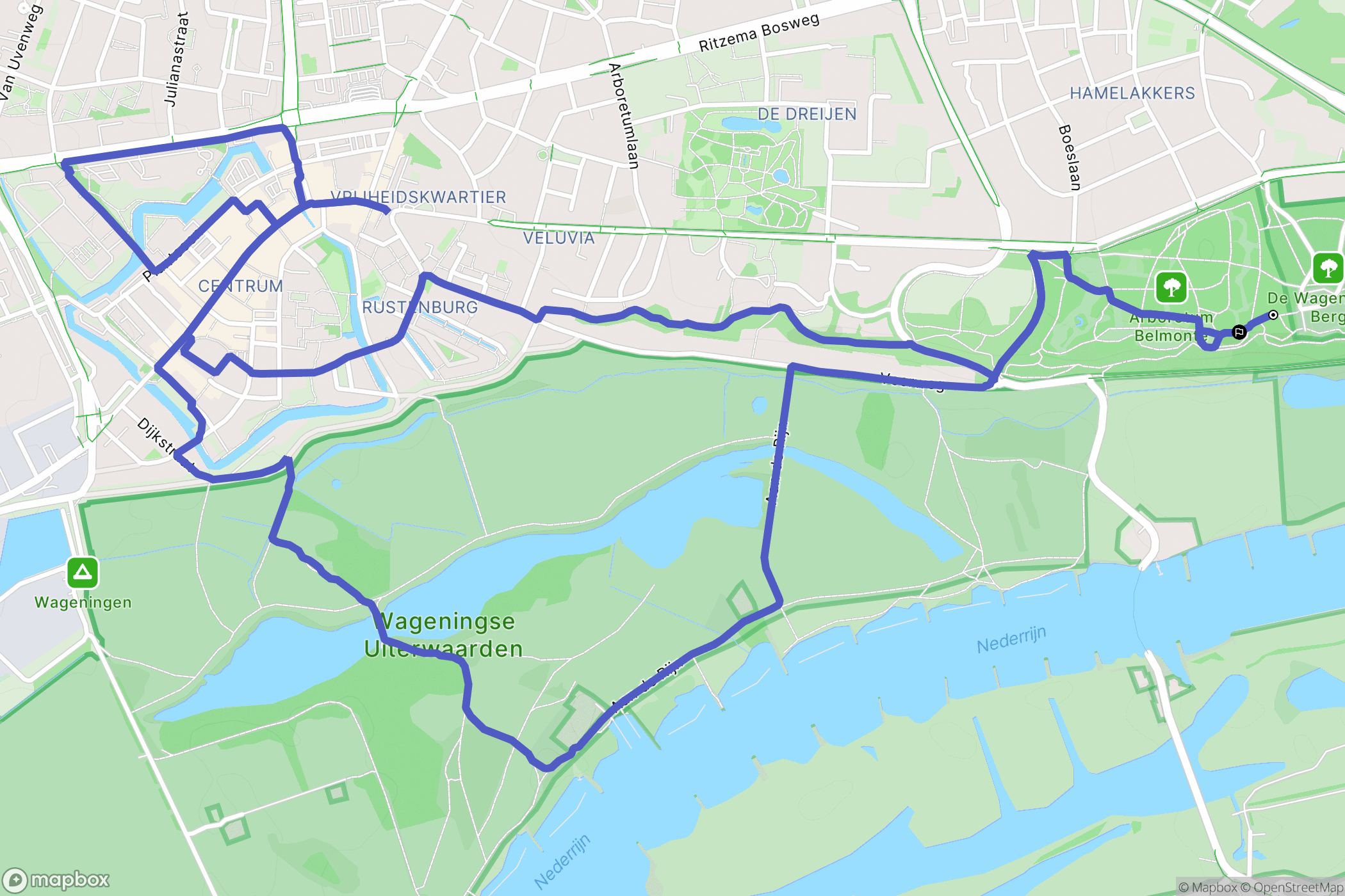 Wageningen: routekaart voor buitenactiviteiten - Netherlands